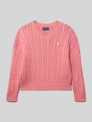 Sweter z dzianiny o kroju regular fit z czystej bawełny Polo Ralph Lauren Teens