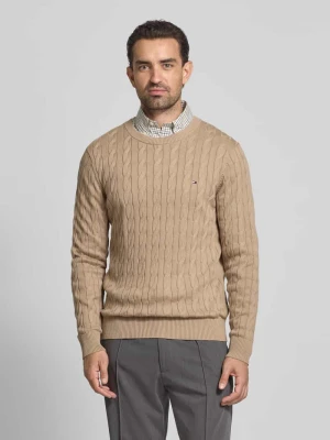 Sweter z dzianiny o kroju regular fit z czystej bawełny Tommy Hilfiger