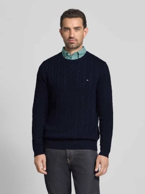 Sweter z dzianiny o kroju regular fit z czystej bawełny Tommy Hilfiger