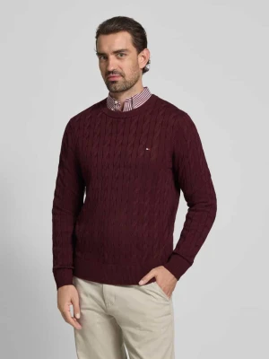Sweter z dzianiny o kroju regular fit z czystej bawełny Tommy Hilfiger