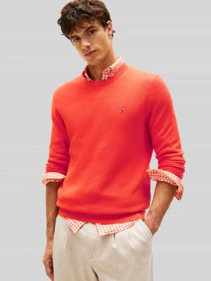 Sweter z dzianiny o kroju regular fit z czystej bawełny Tommy Hilfiger