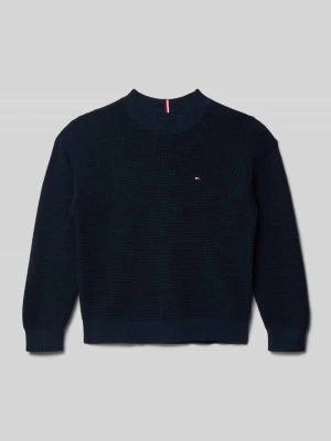 Sweter z dzianiny o kroju regular fit z czystej bawełny Tommy Hilfiger Kids