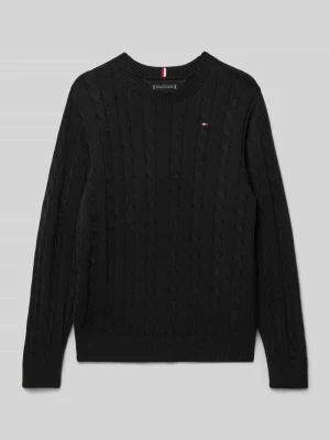 Sweter z dzianiny o kroju regular fit z czystej bawełny Tommy Hilfiger Teens