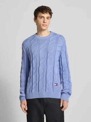 Sweter z dzianiny o kroju regular fit z czystej bawełny Tommy Jeans