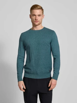 Sweter z dzianiny o kroju regular fit z czystej bawełny z różnymi fakturami s.Oliver RED LABEL