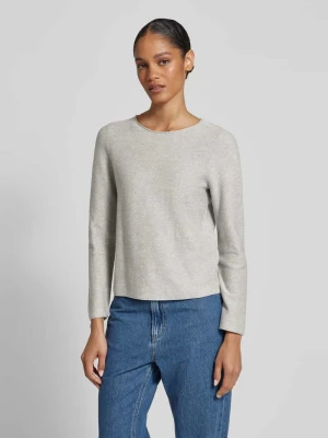 Sweter z dzianiny o kroju regular fit z czystej bawełny ze zwijanym brzegiem Marc O'Polo