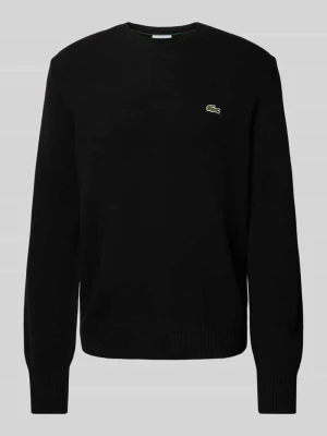 Sweter z dzianiny o kroju regular fit z czystej wełny Lacoste