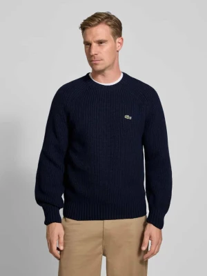 Sweter z dzianiny o kroju regular fit z czystej wełny Lacoste