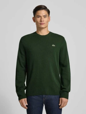 Sweter z dzianiny o kroju regular fit z czystej wełny Lacoste