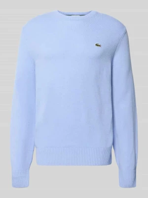 Sweter z dzianiny o kroju regular fit z czystej wełny Lacoste