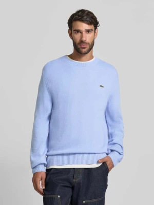 Sweter z dzianiny o kroju regular fit z czystej wełny Lacoste