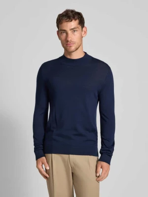 Sweter o kroju regular fit z dzianiny z czystej wełny merino model ‘TRAY’ Selected Homme