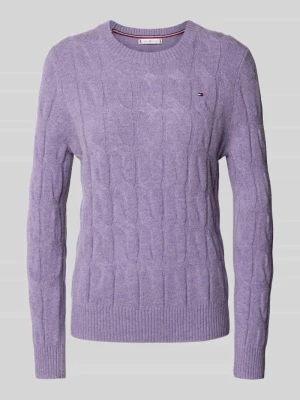 Sweter z dzianiny o kroju regular fit z czystej wełny Tommy Hilfiger