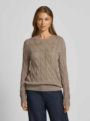 Sweter z dzianiny o kroju regular fit z czystej wełny Tommy Hilfiger