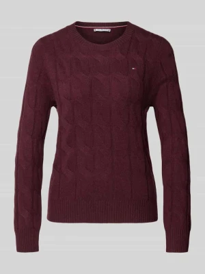 Sweter z dzianiny o kroju regular fit z czystej wełny Tommy Hilfiger