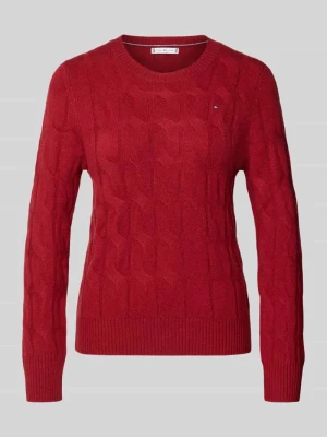 Sweter z dzianiny o kroju regular fit z czystej wełny Tommy Hilfiger