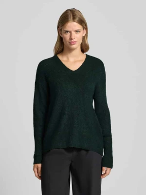 Sweter z dzianiny o kroju regular fit z dekoltem w serek model ‘CAMILLA’ Only