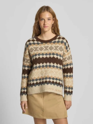 Sweter z dzianiny o kroju regular fit z dodatkiem wełny model ‘CELESTINE’ Pepe Jeans