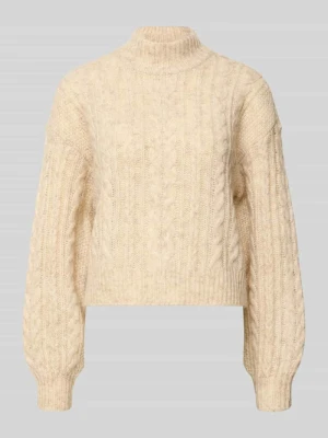 Sweter z dzianiny o kroju regular fit z dodatkiem wełny model ‘LIDA’ Only