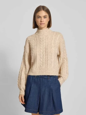 Sweter z dzianiny o kroju regular fit z dodatkiem wełny model ‘LIDA’ Only