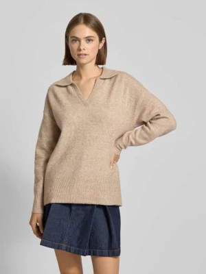 Sweter z dzianiny o kroju regular fit z dodatkiem wełny model ‘MALOU’ Pieces