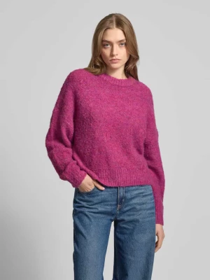 Sweter z dzianiny o kroju regular fit z dodatkiem wełny model ‘NATHERINE’ Pieces