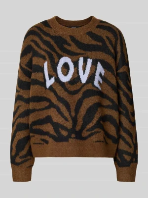 Sweter z dzianiny o kroju regular fit z dodatkiem wełny model ‘NEWKAI’ Vero Moda