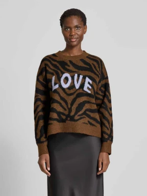 Sweter z dzianiny o kroju regular fit z dodatkiem wełny model ‘NEWKAI’ Vero Moda