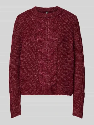 Sweter z dzianiny o kroju regular fit z dodatkiem wełny model ‘NINA’ Pieces