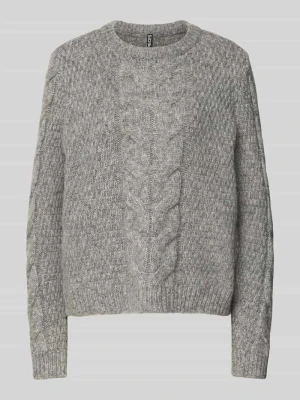 Sweter z dzianiny o kroju regular fit z dodatkiem wełny model ‘NINA’ Pieces