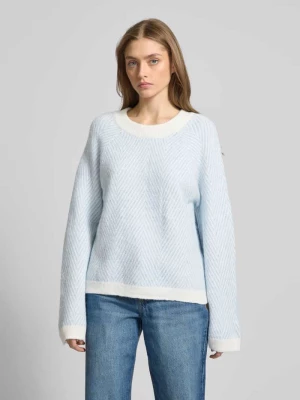 Sweter z dzianiny o kroju regular fit z dodatkiem wełny model ‘OLENA’ Pieces