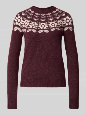Sweter z dzianiny o kroju regular fit z dodatkiem wełny model ‘SIMONE’ Vero Moda