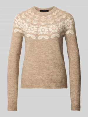 Sweter z dzianiny o kroju regular fit z dodatkiem wełny model ‘SIMONE’ Vero Moda