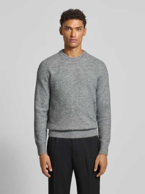 Sweter z dzianiny o kroju regular fit z dodatkiem wełny z alpaki model „RAI” Selected Homme