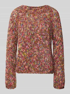sweter z dzianiny o kroju regular fit z dodatkiem żywej wełny w imitacji dzianiny Rich & Royal Camel