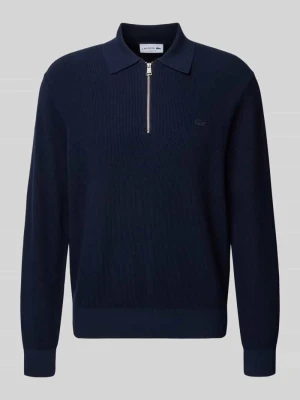Sweter z dzianiny o kroju regular fit z efektem wafla Lacoste