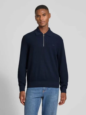 Sweter z dzianiny o kroju regular fit z efektem wafla Lacoste