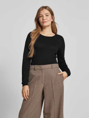 Sweter z dzianiny o kroju regular fit z efektowną przędzą model ‘CARE SHINE’ Vero Moda