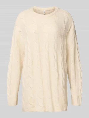 Sweter z dzianiny o kroju regular fit z fakturowanym wzorem model ‘JEANETTE’ Only