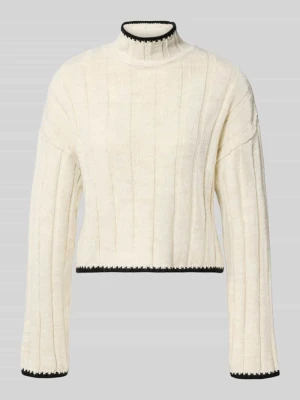 Sweter z dzianiny o kroju regular fit z golfem model ‘CHICK’ Only