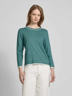 Sweter z dzianiny o kroju regular fit z kontrastową, prążkowaną plisą s.Oliver BLACK LABEL