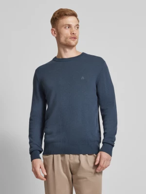 Sweter z dzianiny o kroju regular fit z miękkiej mieszanki bawełny i żywej wełny Marc O'Polo