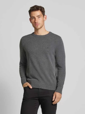 Sweter z dzianiny o kroju regular fit z miękkiej mieszanki bawełny i żywej wełny MARC O POLO