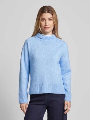 Sweter z dzianiny o kroju regular fit z miękkiej mieszanki wiskozy ze stójką Tom Tailor