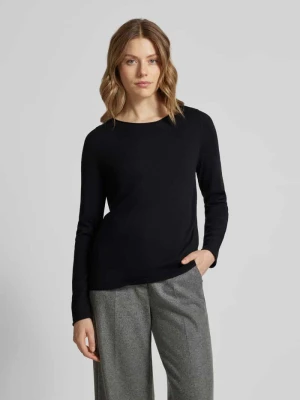 Sweter z dzianiny o kroju regular fit z miękkiej mieszanki żywej wełny ze zrolowanym brzegiem Marc O'Polo