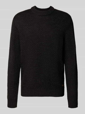 sweter z dzianiny o kroju regular fit z mieszanka bawełny model 'BLAKE' Jack&Jones Antracytowy melanż