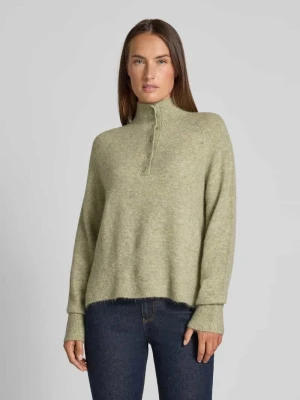 Sweter z dzianiny o kroju regular fit z mieszanką wełny i moheru, model „Plutton” Opus