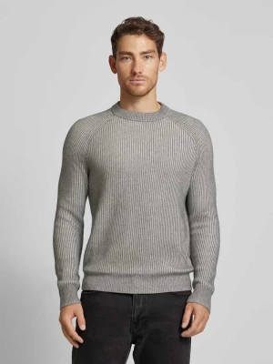 Sweter z dzianiny o kroju regular fit z mieszanki bawełny ekologicznej i żywej wełny Marc O'Polo