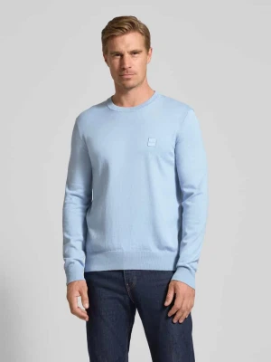 Sweter z dzianiny o kroju regular fit z mieszanki bawełny i kaszmiru Boss Orange