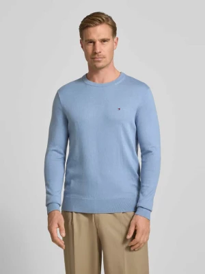 Sweter z dzianiny o kroju regular fit z mieszanki bawełny i kaszmiru Tommy Hilfiger